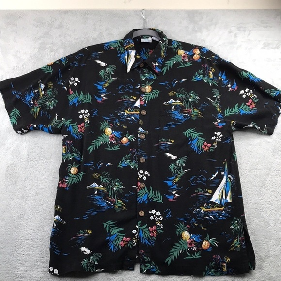 Princess Cruise's Men's Hawaiian style Button Down Shirt Size M - Picture 1 of 9